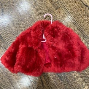 Janie and Jack fur crop jacket